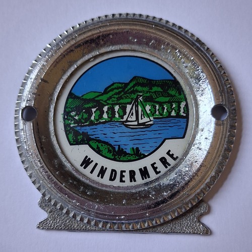 Vintage windermere car badge - vintage,