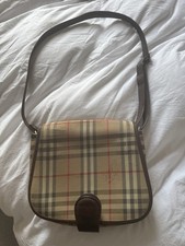 Burberry London Nova Check Beige Handbag Women Vintage