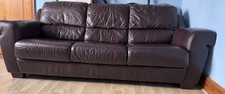 Leather Sofa 3-Seater - Chocolate Brown - Used - Good Condition - No Damage