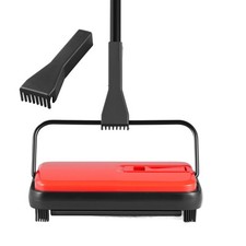 Uimoso Carpet Floor Sweeper Manual 170mm Width Sweeping Paths Red