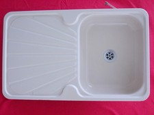Beige Caravan Motorhome Sink with Plug 65cmx40cm - CBS2-DD-45