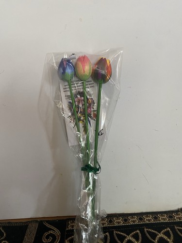 Wooden flower tulips x1 - wooden, 2