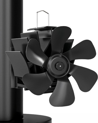 Wood stove fan magnetically - stove,