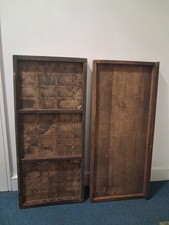 2 x Printers wooden type trays