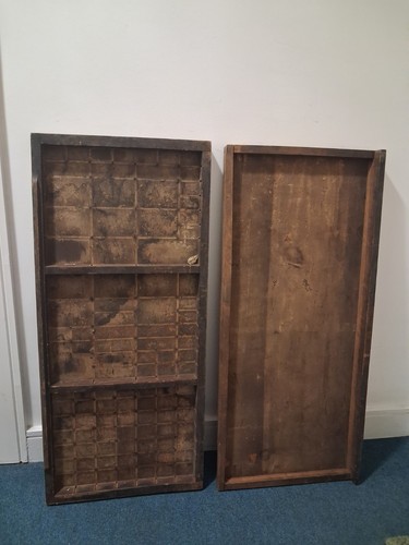 Printers wooden type trays - 2, x