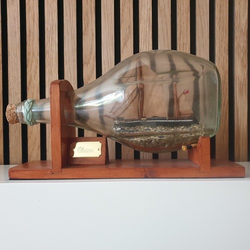 Vintage large handcrafted ship - vintage,