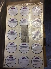LDV SERVICE STICKER LABEL 60 PACK