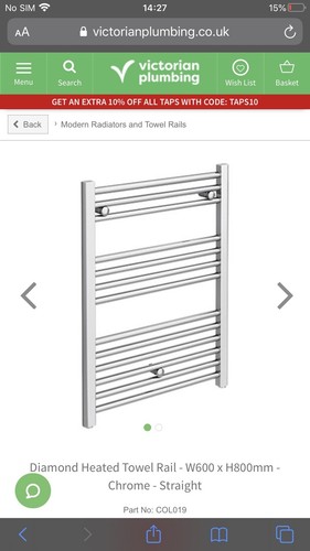 Radiator heated towel rail - heated,