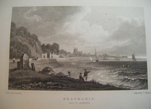 1831 antique print beaumaris - 1831,