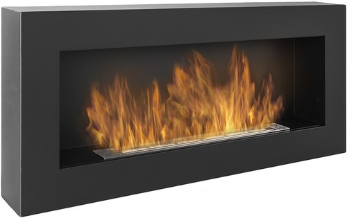 Bio ethanol fireplace wall