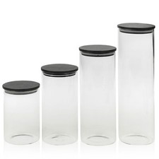 Clear Glass Cylinder Storage