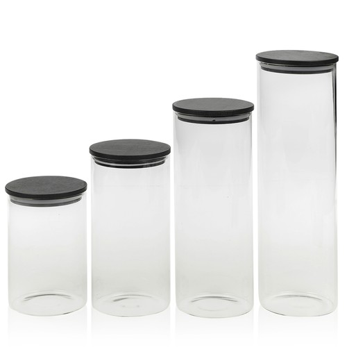 Clear glass cylinder storage - clear,