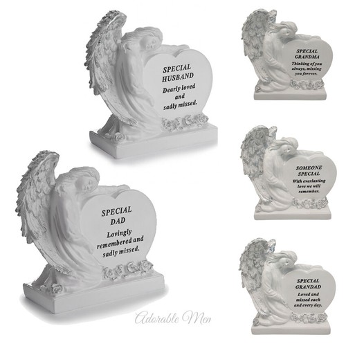 White angel leaning love heart - white,
