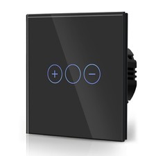 BSEED Dimmer Light Switch,Glass Touch Panel,LED Lights,No Neutral Wire Required