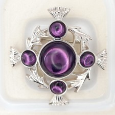 Modern Thistle Brooch with