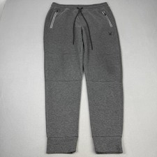 Spyder Joggers Mens Large Grey Active Pro Web Tapered Fit Sweatpants Athletic