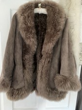 Suede Coat With fur trim