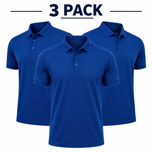 Mens polo shirts pique - 3p,