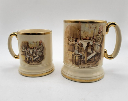 Two tankards arthur wood - ,