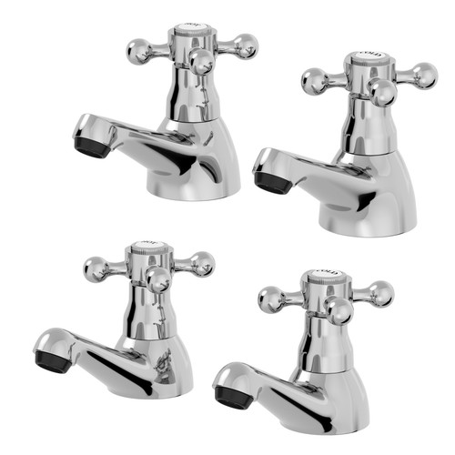 Traditional brass basin tap - brass,