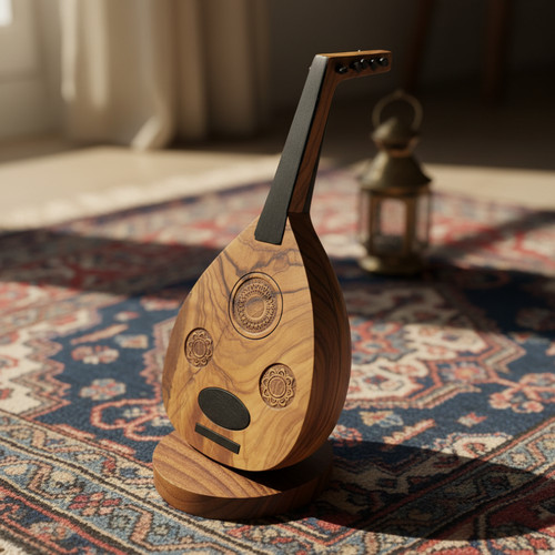 Miniature olive wood oud - miniature,