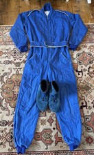 Vintage Kart Racing Rally Suit Overalls CIK 150 Boots L Size 46 Shoes Size 10