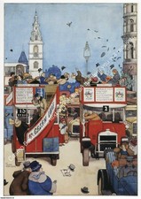 TIS AN ILL WIND. BY W. HEATH ROBINSON, (1872-1944).  PRINT : A MODERN COLOUR REP