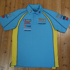 Light Blue Yellow Moto GP Suzuki Rizla Racing Jersey Polo Shirt - Size Large