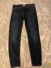 Fat Face Harlow Skinny Jeans Size 12 Short Dark Blue Stretch Denim