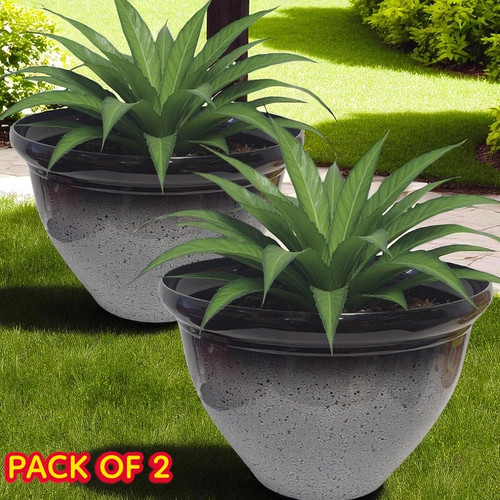 Stone effect garden - stone, planter