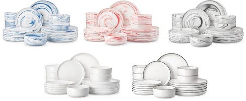 18pc dinner set marble - 18pc,