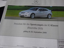 Mercedes-Benz brochure: price