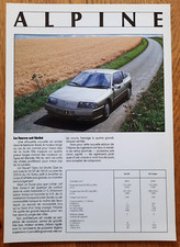 ALPINE sports car sales brochure, French text. Renault catalog / prospekt