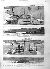 Original Old Antique Print