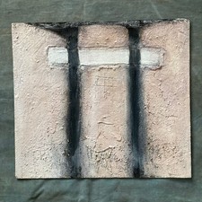 Vintage Mid Century Abstract Oil Painting Cornish School Brutalist Modern Art
