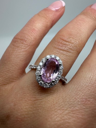 Platinum cocktail halo oval - platinum,