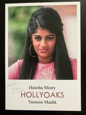 HAIESHA MISTRY ACTRESS (HOLLYOAKS - YASMINE MAALIK) PRE-PRINTED SIGNED CAST CARD