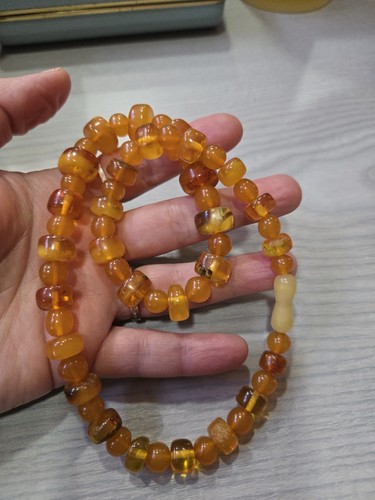 Baltic amber beads necklace - beads,