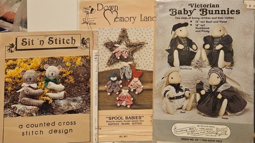 Lot bear cat bunny sewing - cat,