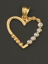 18K Saudi Gold Pendant Heart