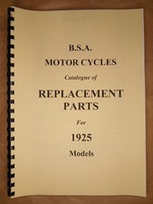 BSA Parts Manual Book for all