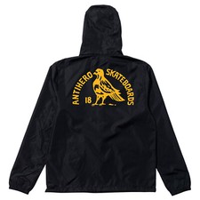 Anti Hero Skateboards Coat Rock Dove Hooded Zip Jacket Black/Yellow