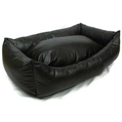 Black faux leather wipeable - black,