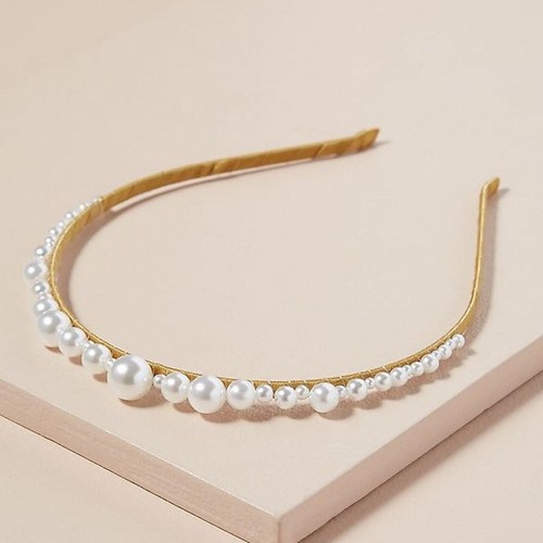 Anthropologie pearl headband - pearl,
