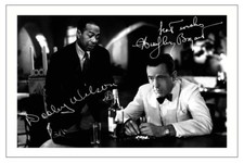DOOLEY WILSON & HUMPHREY BOGART SIGNED PHOTO PRINT AUTOGRAPH CASABLANCA