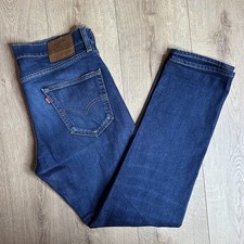 Levis 502 Taper Fit Performance Premium Blue Denim Jeans 34x32 Big E Levis