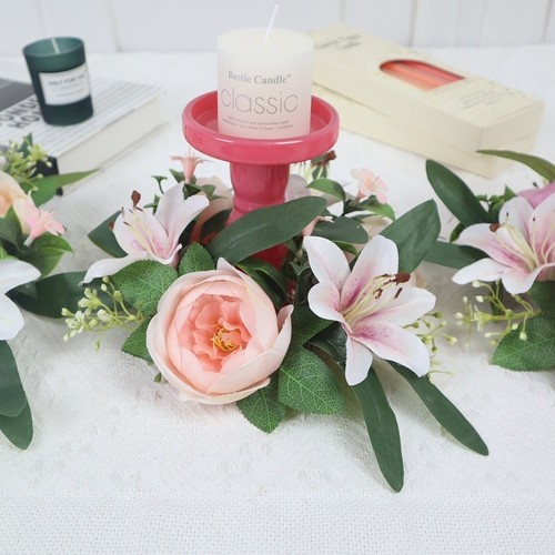 Simulated candle ring silk - candle,