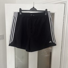 Adidas Vintage 00s  With the 3 Stripes Lined Shorts  XXL Black 