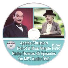 Agatha Christie Poirot & Miss Marple Radio Dramas 45 Episodes On MP3 Audio DVD