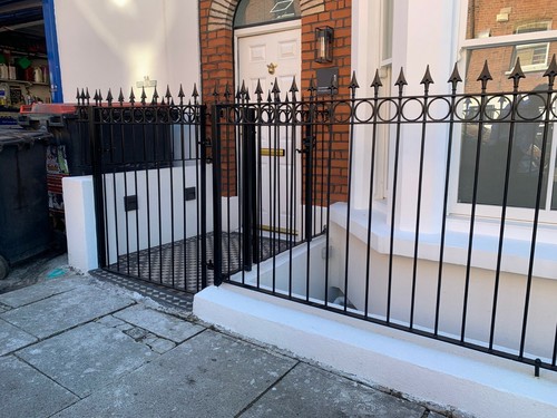 Low wall steel railings metal - wall, railings,
